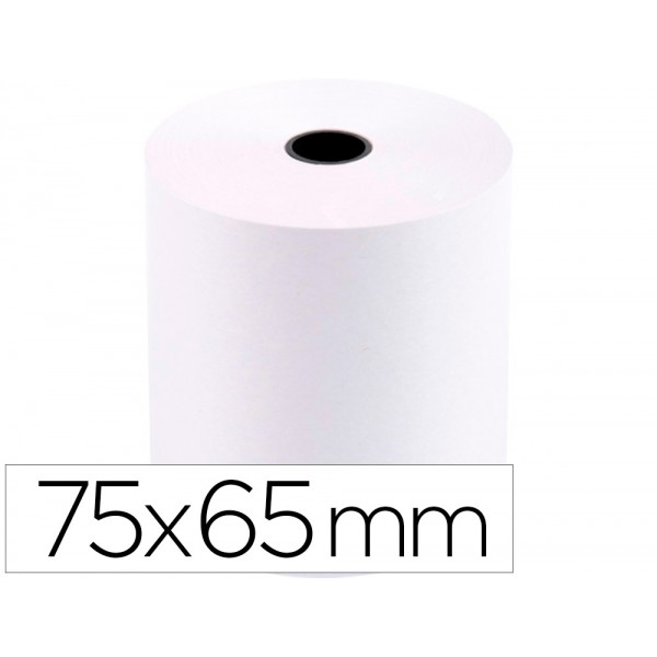 Rolo papel para impressora 75x65x11 mm 60 gr