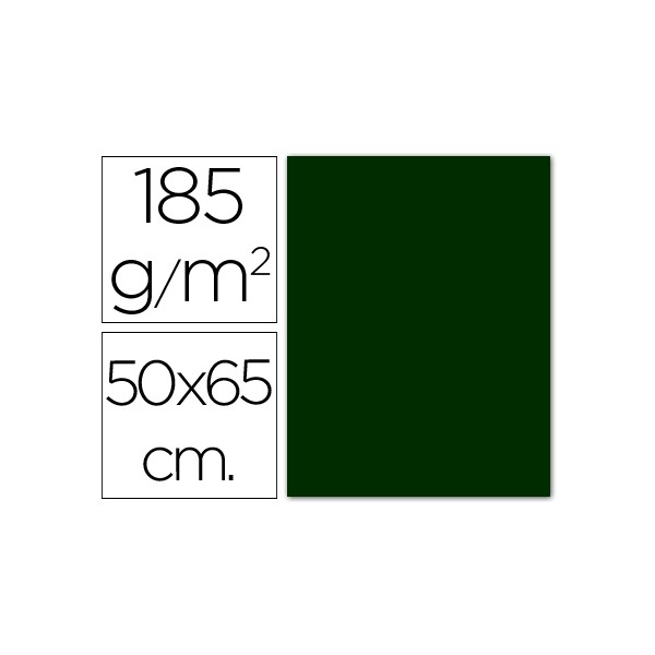 Cartolina guarro 50x65 cm 185 gr verde selva