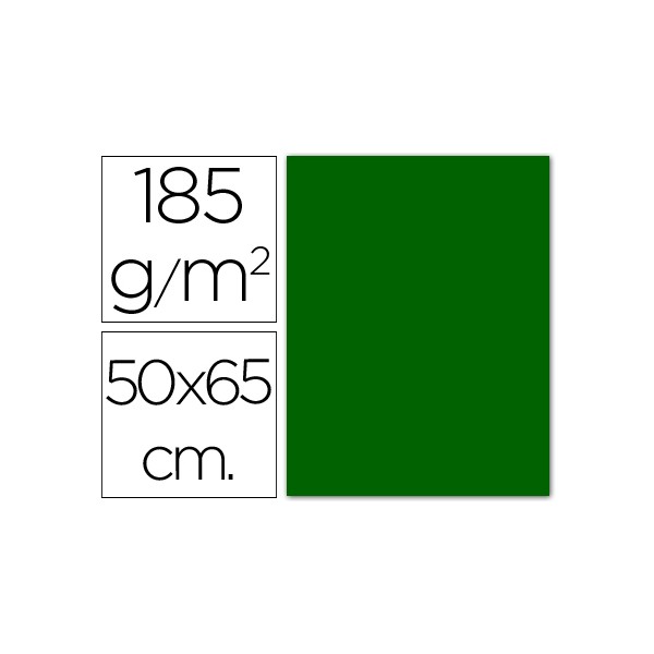 Cartolina guarro 50x65 cm 185 gr verde bilhar