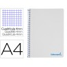 Caderno espiral liderpapel a4 wonder capa plastico 80f 90gr quadricula 4mm com margem turquesa