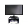 Suporte archivo 2000 para monitor poliester 100 rec com compart p formatos din a4 e folio cor preto 360x300x145 mm