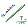 Marcador paper mate flair original ponta fibra verde