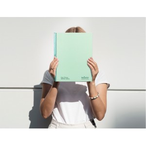 Cuaderno espiral navigator a4 micro tapa dura 80h 80gr cuadro 5mm menta