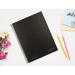 Caderno espiral navigator a4 micro capa dura 80f 80gr quadricula 5mm sem bandas 4 furos 3 cores sortidas