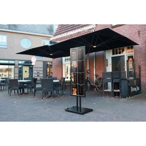 Outdoor Menu Frame Stand Black 8 x A4 Single-Sided