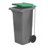 Poubelle à roulettes de 120 litres avec pédale