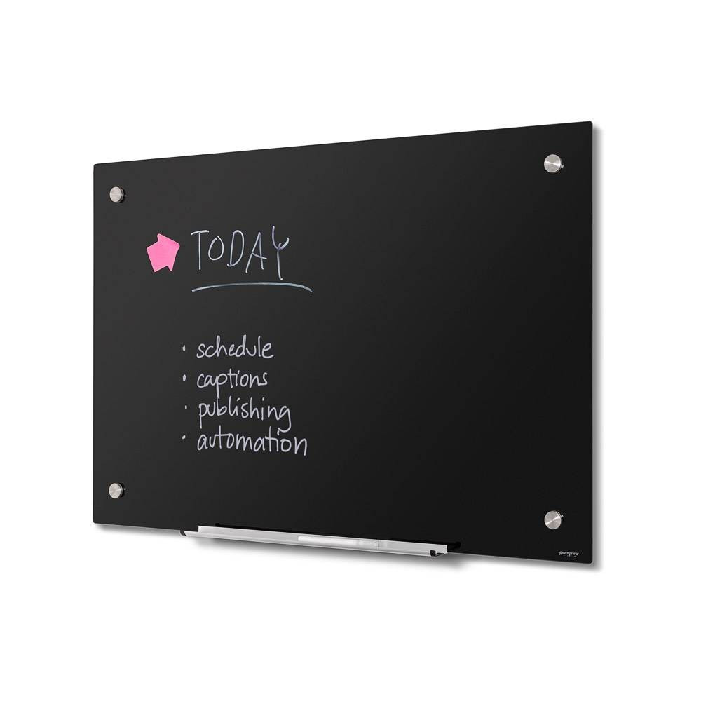 Scritto® Glassboard Preto 900x600