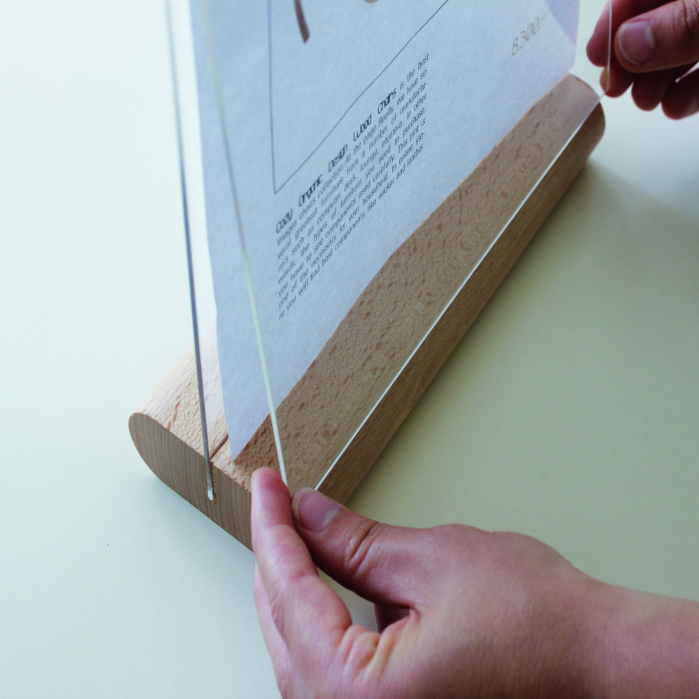 Porta menús de madera (verde)