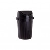 Cubo de basura con tapa basculante pp negro 100L 56x87cm