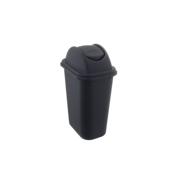 Papelera con tapa basculante pp gris 35L 27x36x64CM /10