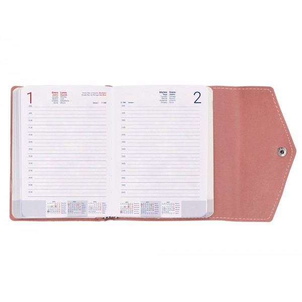 Agenda encadernada liderpapel therasia mini 2024 dia pagina cores sortidas papel 70 gr