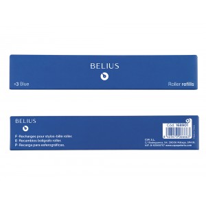 Recarga roller belius azul 07 mm caixa 3 unidades