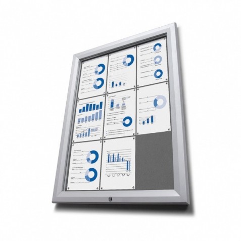 Vitrine en T en cuir gris Vitrine en T en cuir gris