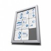 Vitrine en T en cuir gris