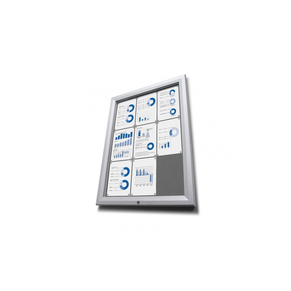 Grey leather T-display case