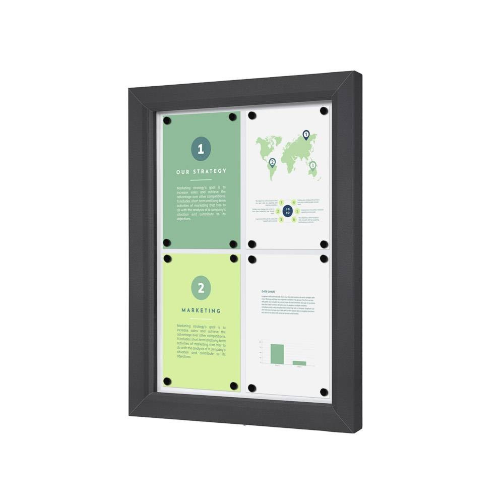 Schlanke Vitrine für den Außenbereich