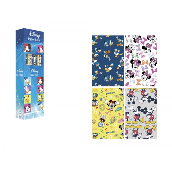 Papel fantasia basika disney rolo de 100 x 300 cm modelos sortidos