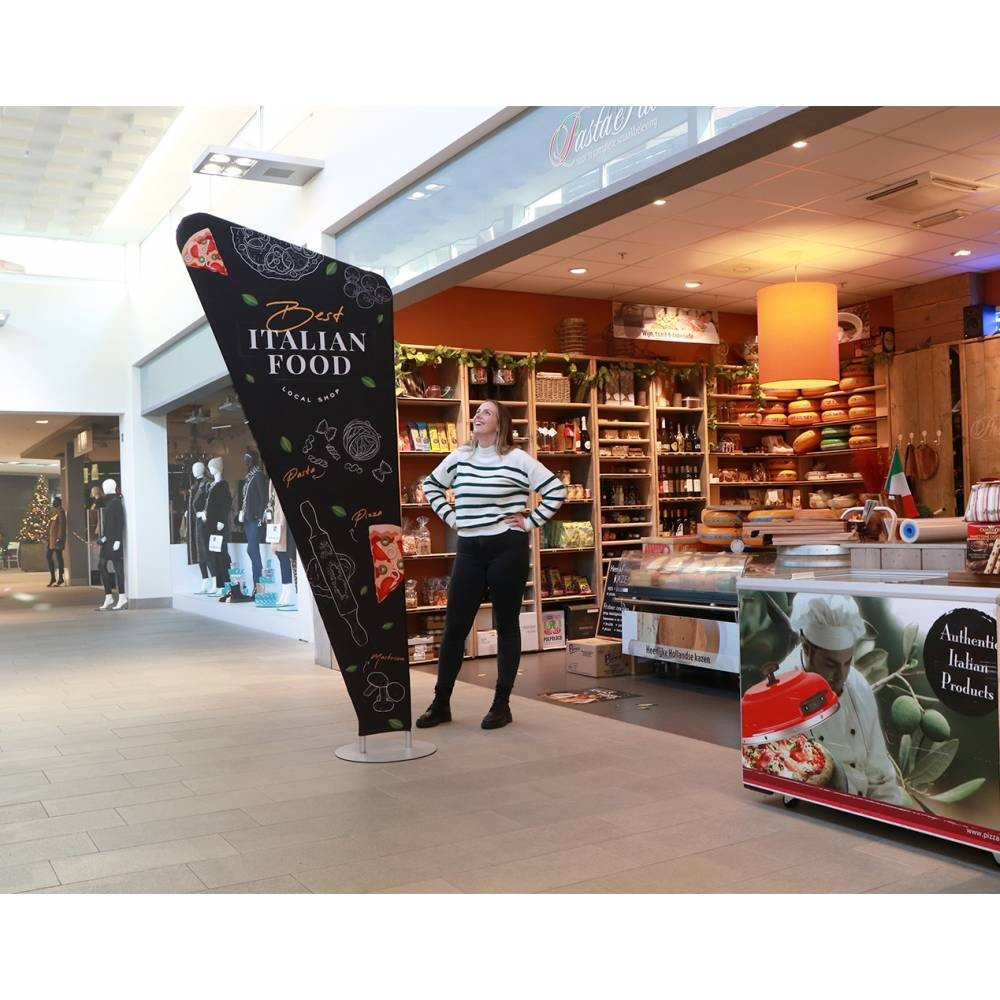 Estandarte triangular con cremallera