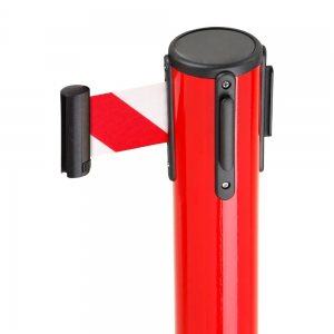 Bornier rouge avec 1 ruban rouge/blanc