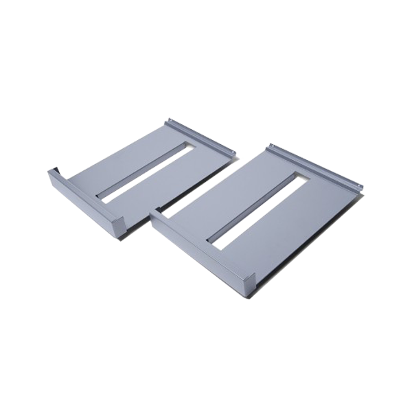 2 x Portafolletos metálico A4, plateado 2 x Portafolletos metálico A4, plateado