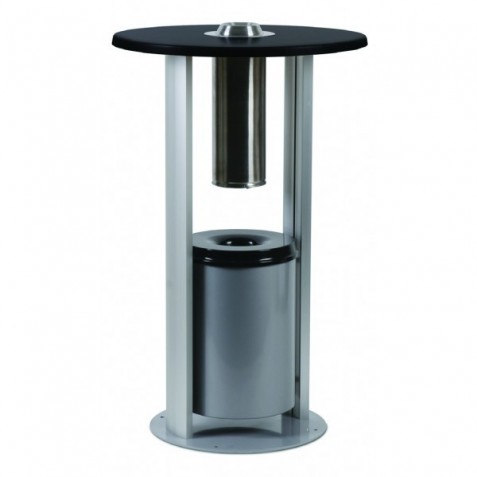 Table avec cendrier sur pied | Base en acier robuste Table avec cendrier sur pied | Base en acier robuste