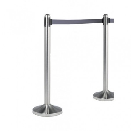 Poste Separador Inox com Fita Extensível | SignalShop