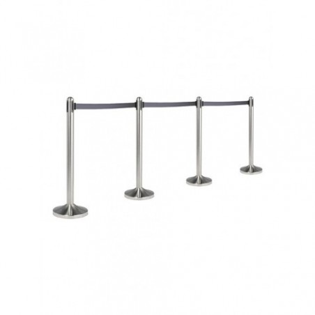 Poste Separador Inox com Fita Extensível | SignalShop