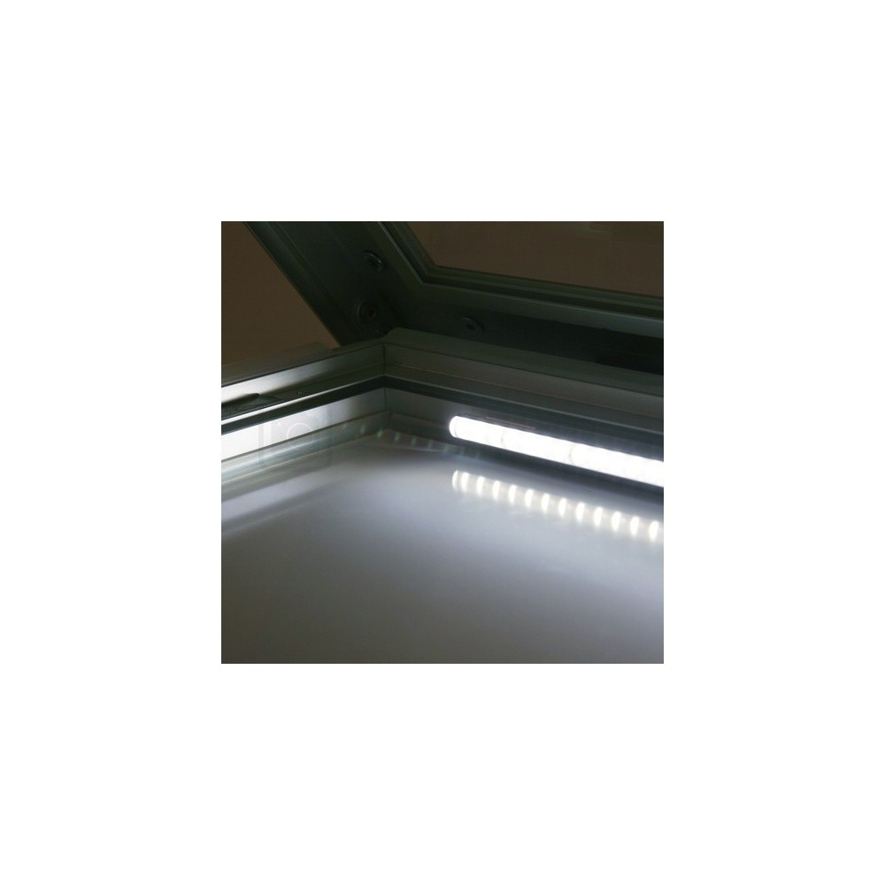 T-information display case with lighting