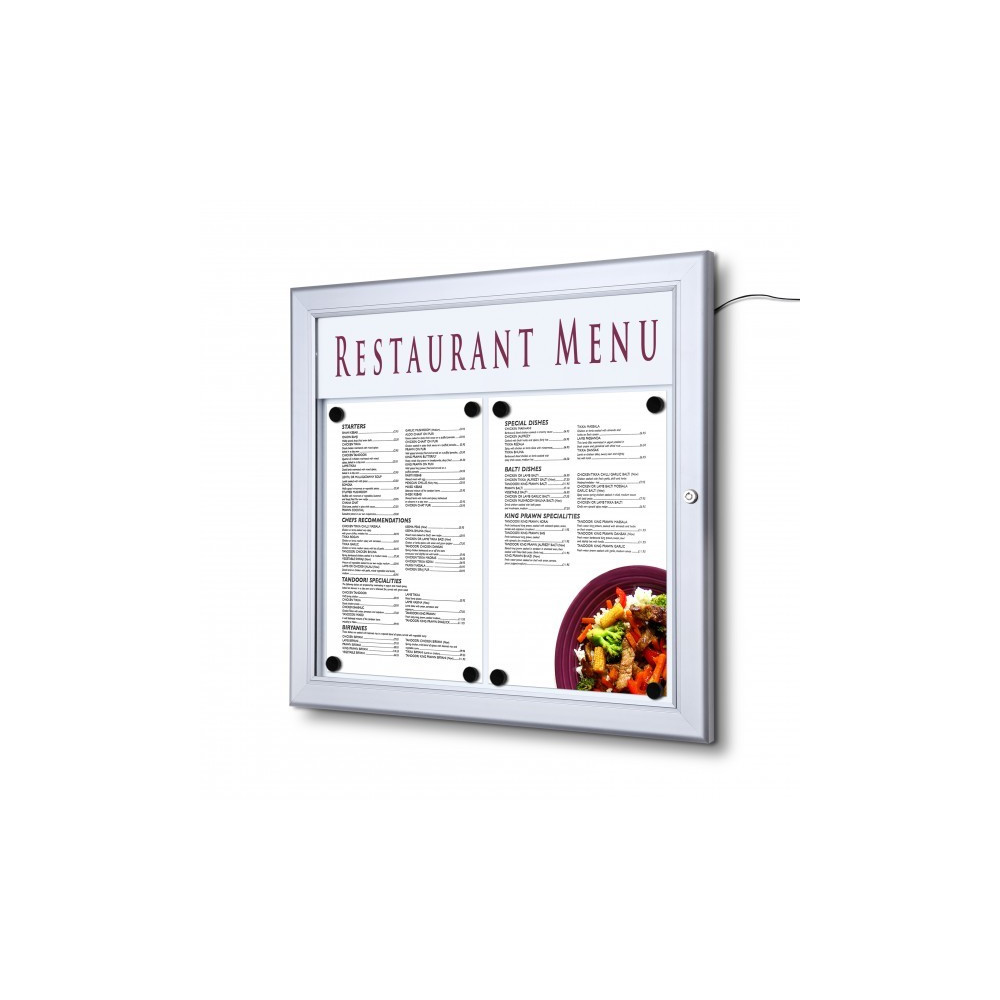 Porte de menu extérieure avec LED