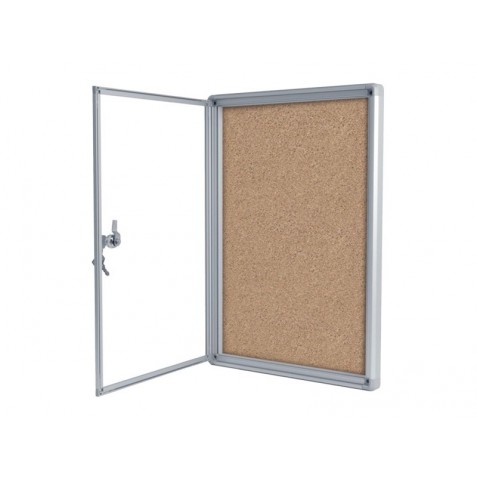 Cork bottom display case with revolving door Cork bottom display case with revolving door