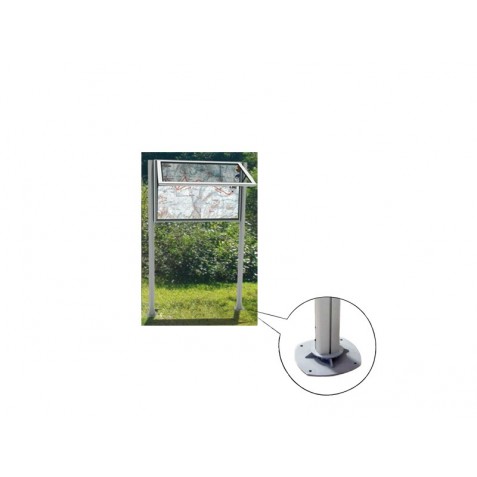 Base avec pieds pour vitrines