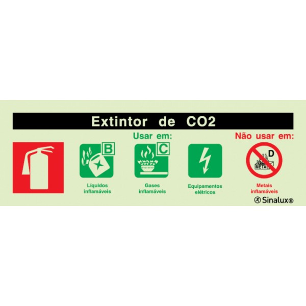 Extintor de CO2 240x85mm