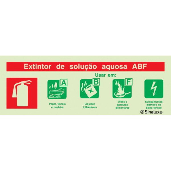 Extintor de solução aquosa ABF 240x85mm