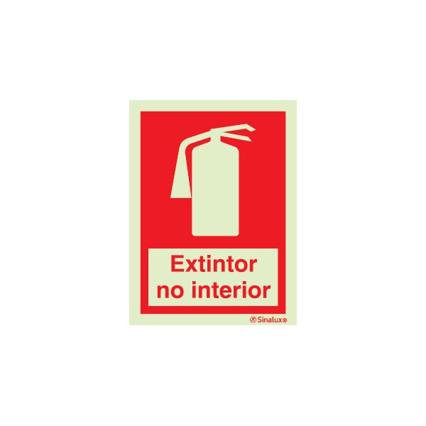 Extintor no interior - Tipo 1100x150mm