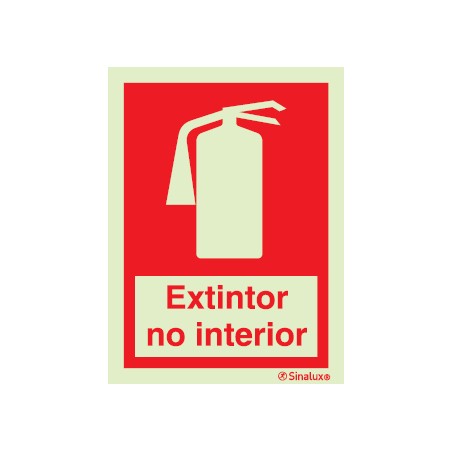 Extintor no interior - Tipo 1100x150mm