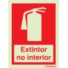 Extintor no interior - Tipo 1100x150mm