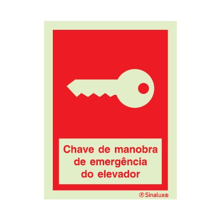 D3 - Chave de manobra de emergência do elevador 100x150 mm