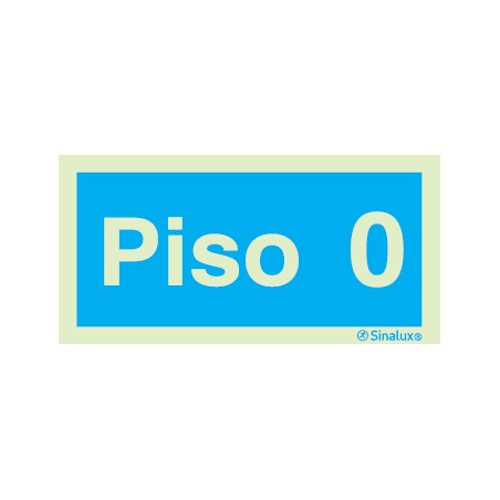 Placa com informação do número de piso 100x200 mm