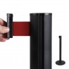 Poteau séparateur noir - Ruban extensible