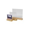 Menühalter mit ovalem Boden aus Holz | Horizontal