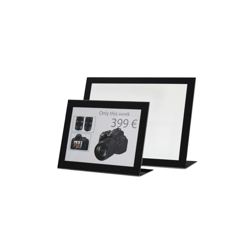 L Menu Door with Black Frame