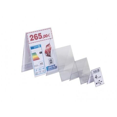 Soporte de menú "carpa" de PVC