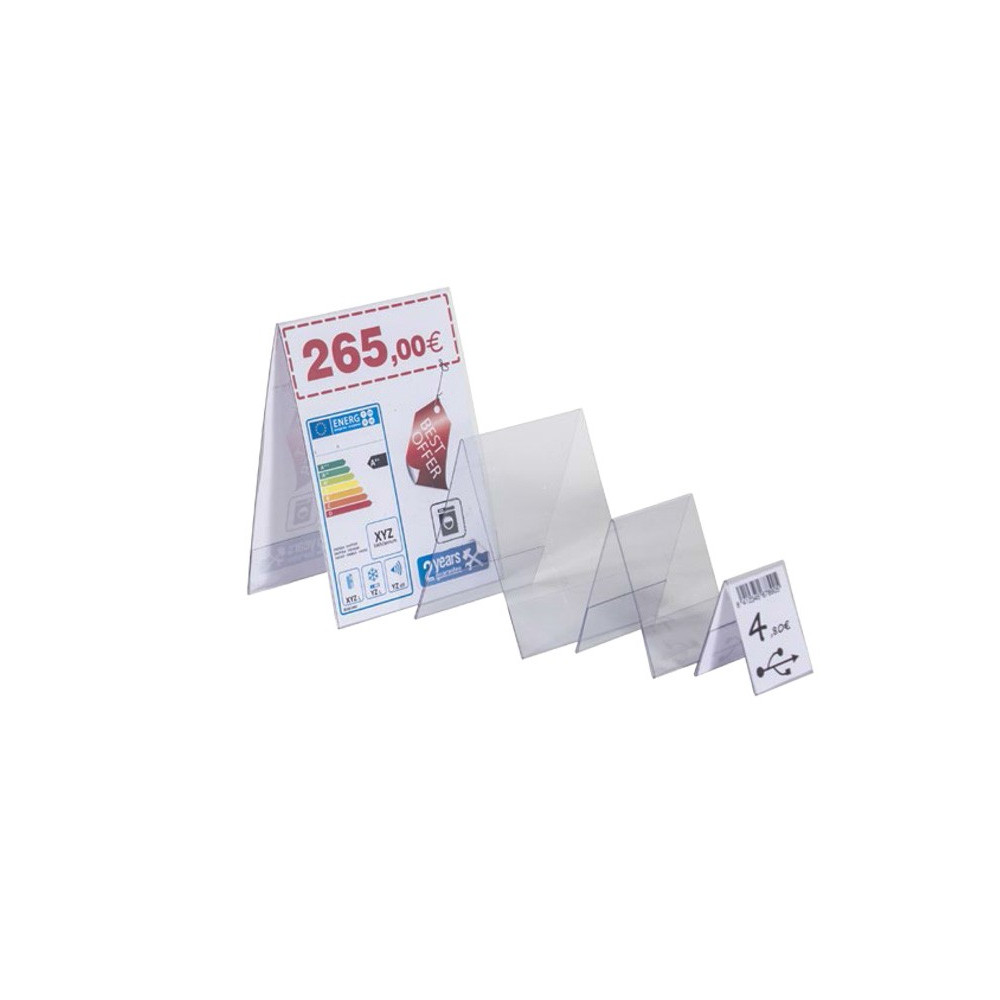 Porte-menu « tente » en PVC