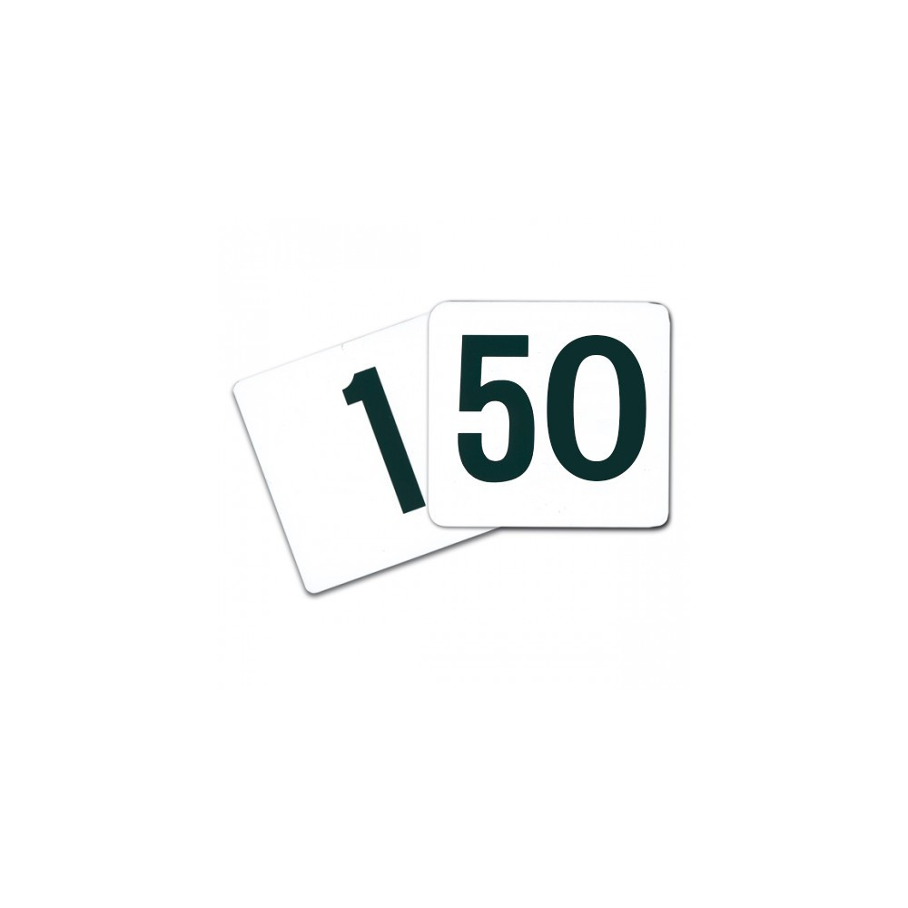 Placas de matrícula para las mesas 1 - 50