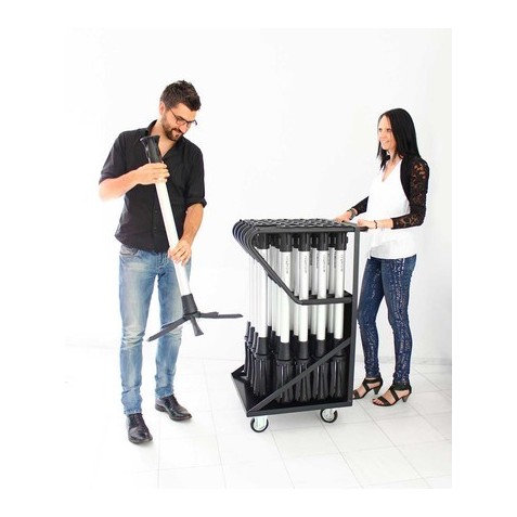 25 uds. Poste separador + Carro de transporte