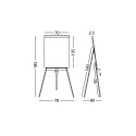 Quadro com Suporte Tripé - Quadro com Rodas