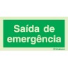 Sinal de Saída de emergência 300x150 mm