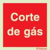Sinal de corte de gás 200x200 mm