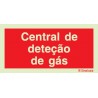 Sinal de central de deteção de gás 200x100 mm
