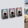 Porte-brochures mural en acrylique.